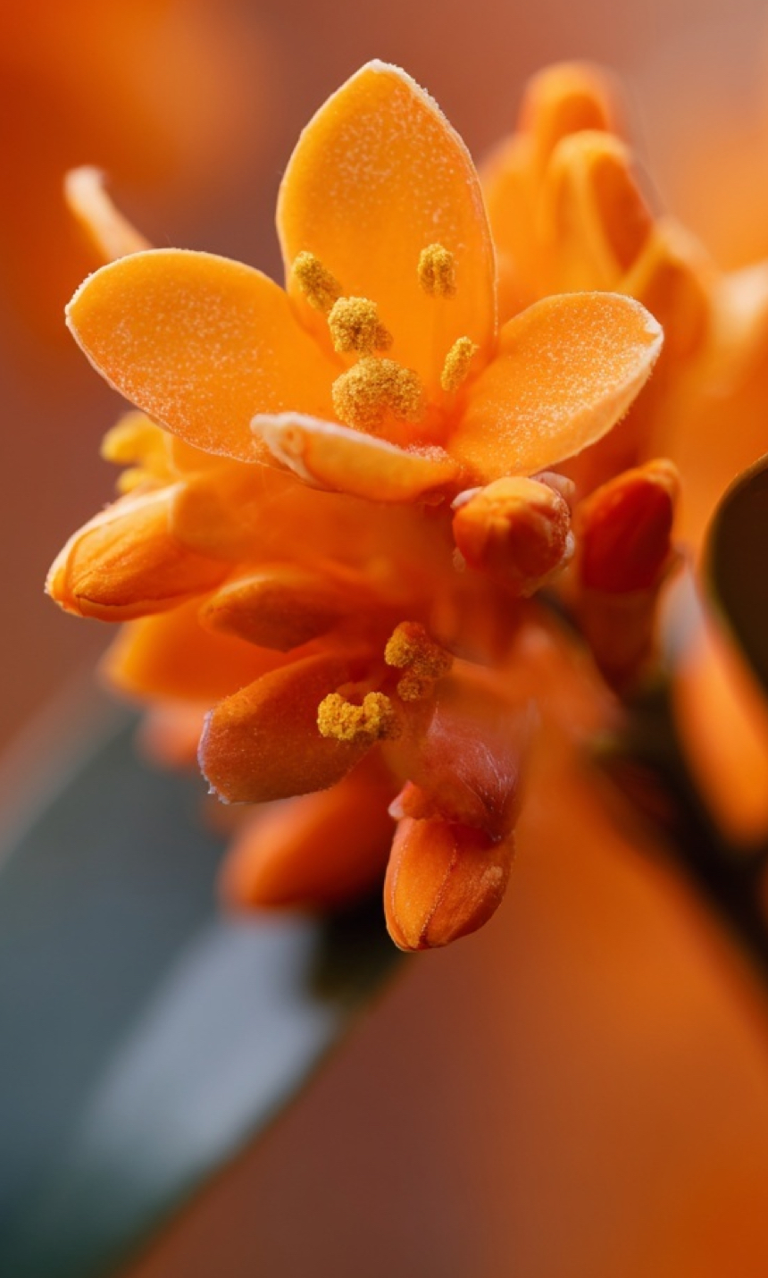 Scented with osmanthus flowers that impart fresh peach and apricot notes.