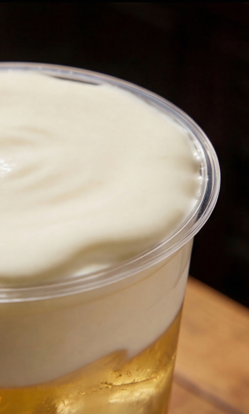Topped with a subtly salted jasmine cloud